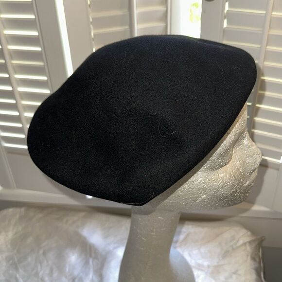 Vintage 40s/50s Black Felt‎ Beret